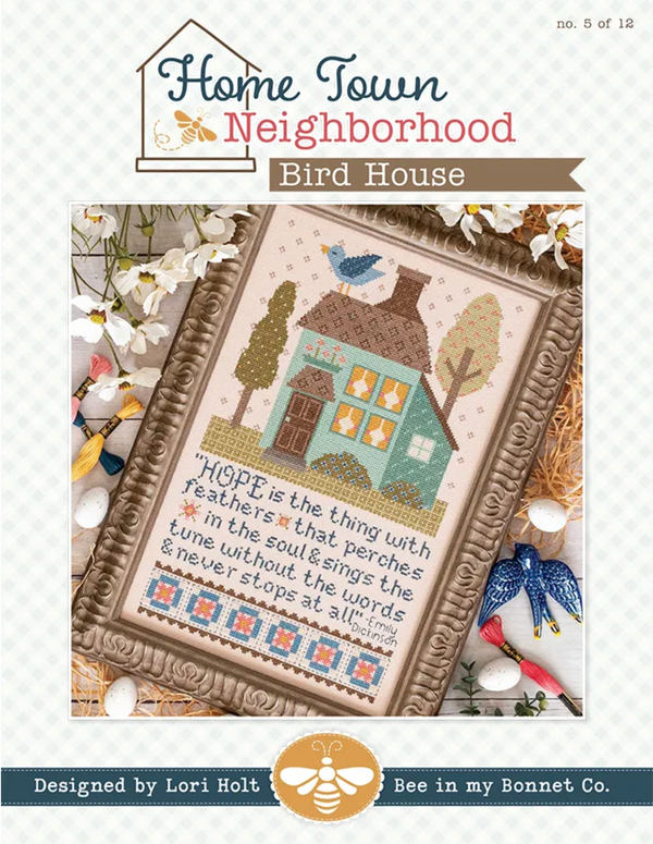 Home Town Neighborhood - Bird House Cross Stitch by Lori Holt of Bee in My Bonnet - Paper Pattern