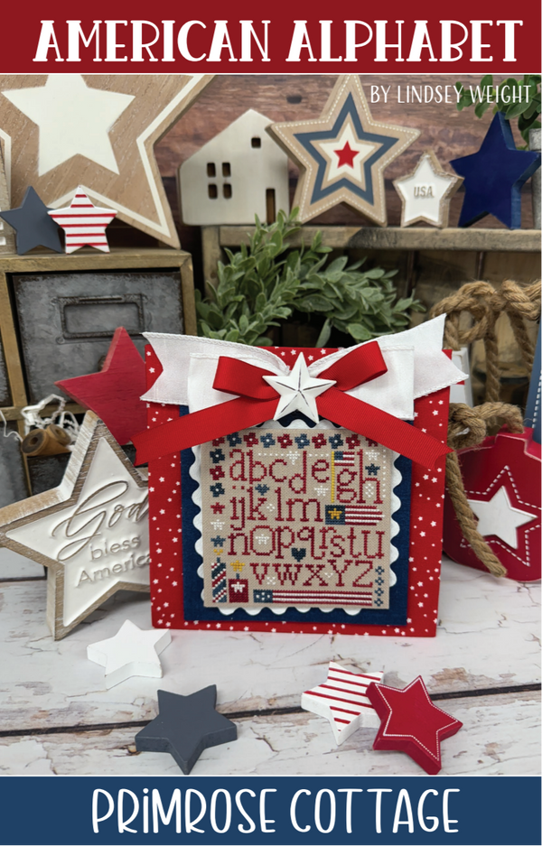 American Alphabet Cross Stitch by Lindsey Weight of Primrose Cottage - PDF Pattern