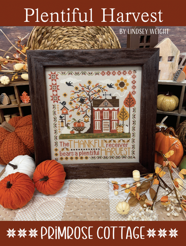 Plentiful Harvest Cross Stitch by Lindsey Weight of Primrose Cottage - PDF Pattern