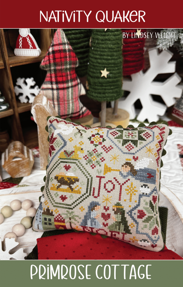 Nativity Quaker Cross Stitch by Lindsey Weight of Primrose Cottage - PDF Pattern