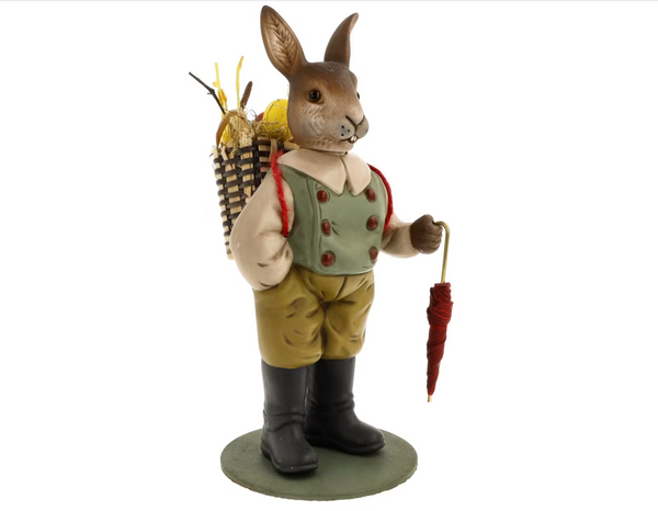 Marolin Easter Hare with Basket and Umbrella