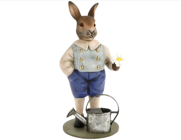 Marolin Easter Hare with Watering Can and Flower