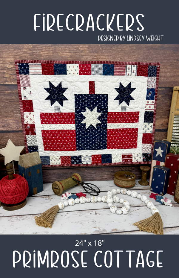 Firecrackers by Lindsey Weight of Primrose Cottage Quilts - Quilt PDF Pattern