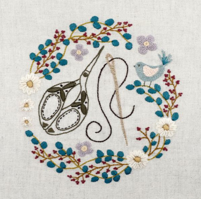 Jolis ciseaux - Embroidery kit - Un chat dans l'aiguille