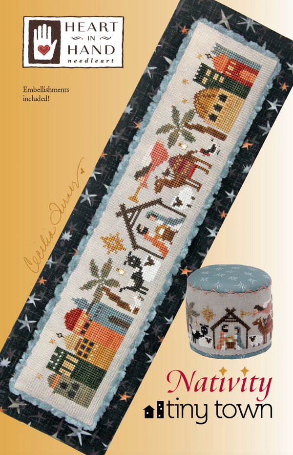 Nativity Tiny Town Cross Stitch by Heart in Hand Needleart - Paper Pattern