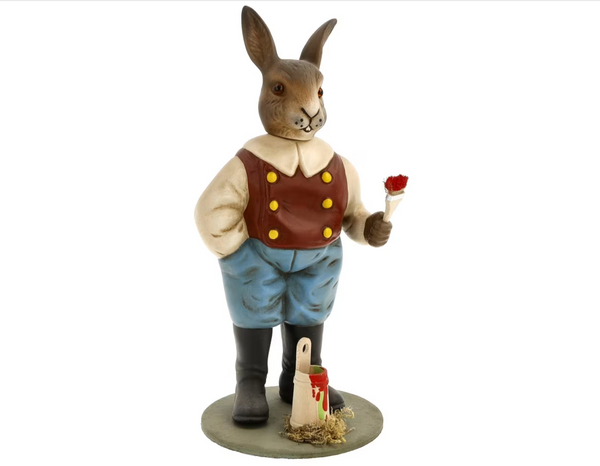 Marolin Easter Hare with Paint Pot and Brush