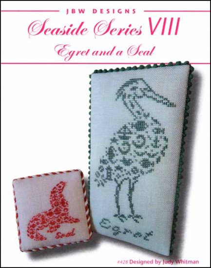 Seaside Series 8: Egret and a Seal Cross Stitch Pattern by JBW Designs