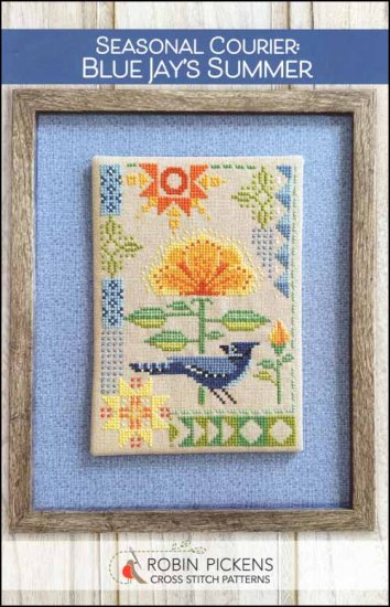 Seasonal Courier: Blue Jay's Summer Cross Stitch Pattern by Robin Pickens