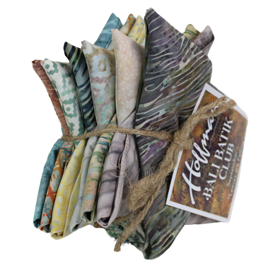 Hoffman Bali Batik Club - September 2023 "Leaves are Falling" - 12 Coordinating Fat Quarters - Quilting Cotton