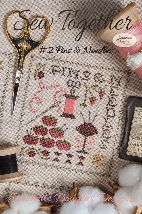 Sew Together Series # 2 Pins & NeedlesCross stitch pattern by Jeannette Douglas Designs