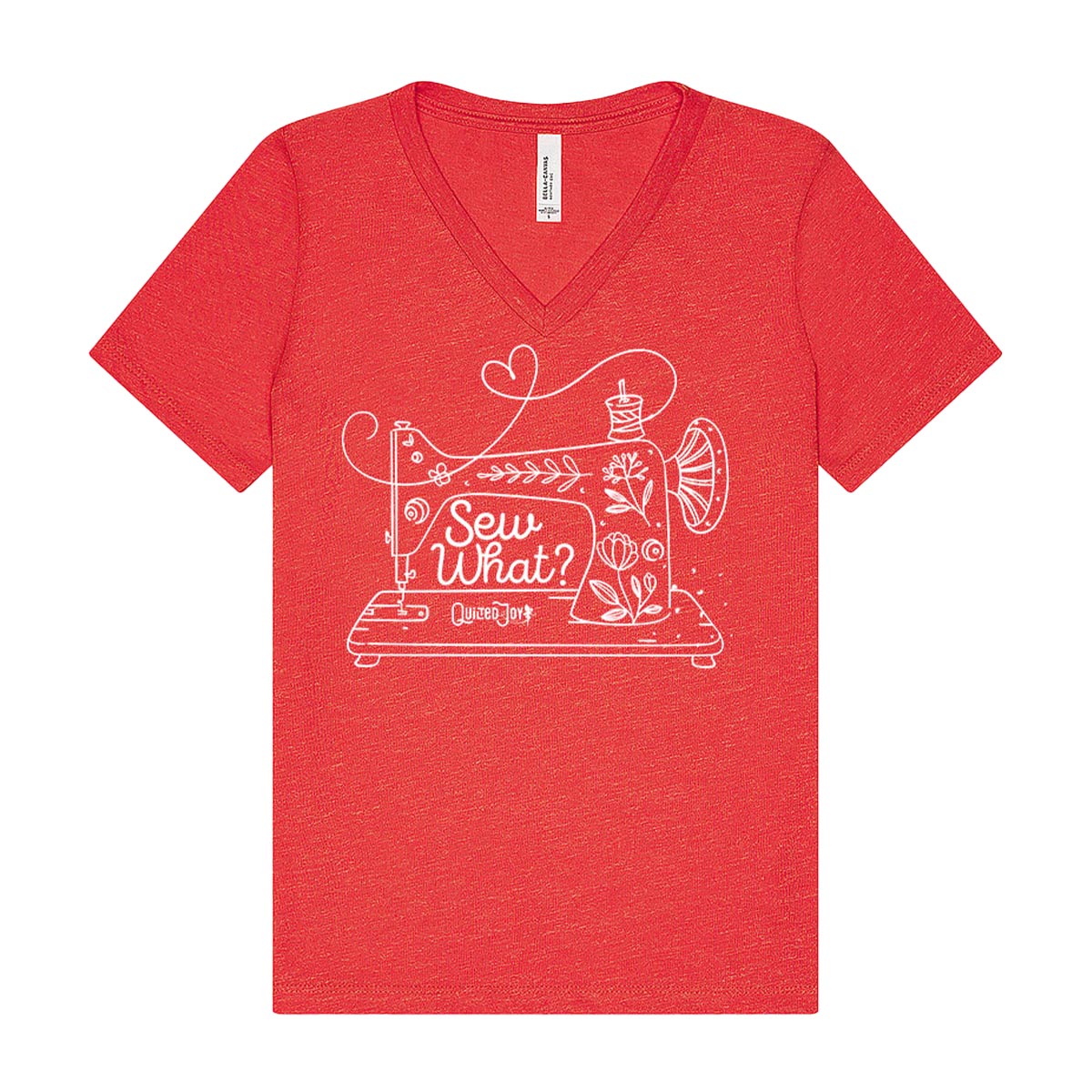 Sew What? V-Neck Red T-Shirt