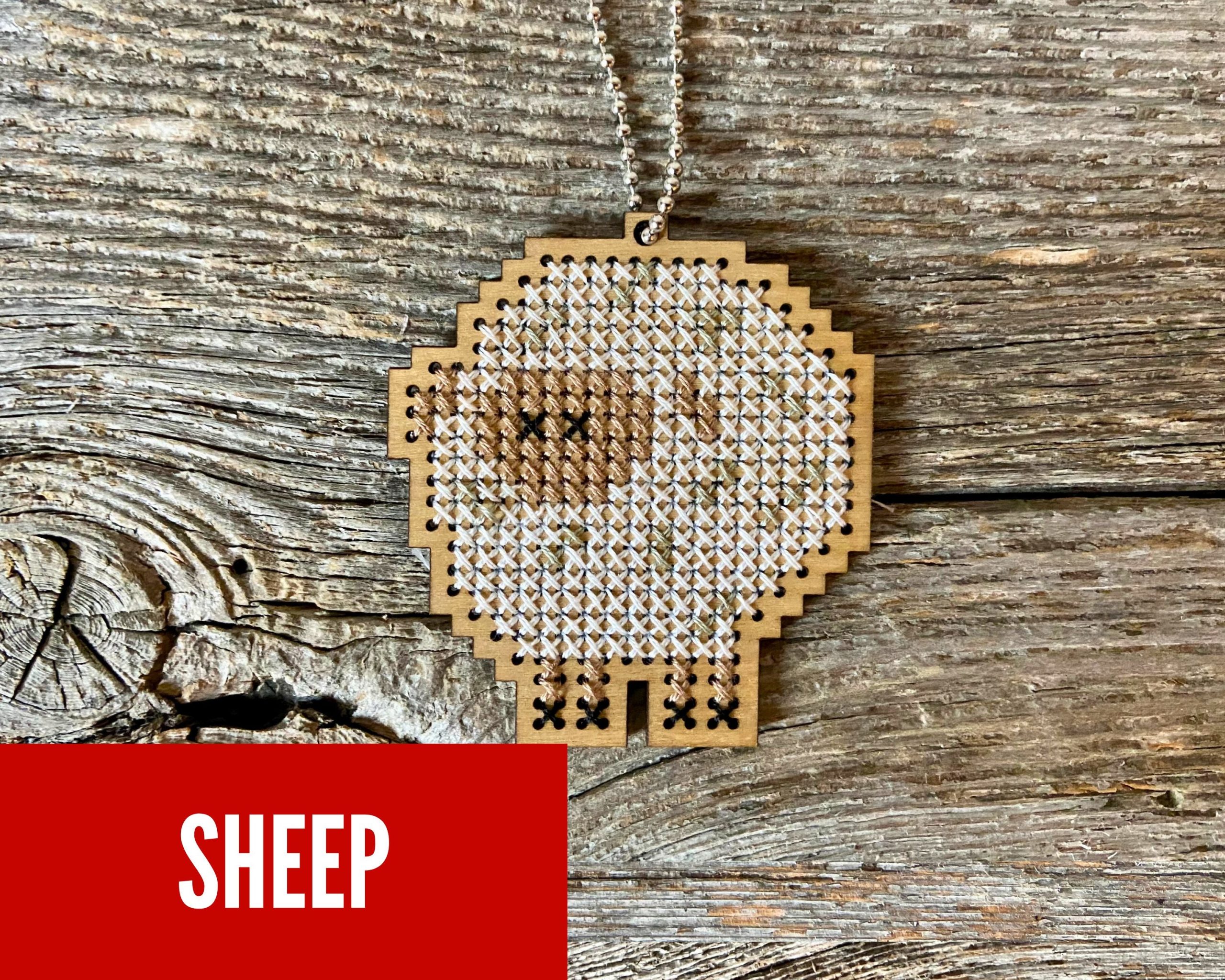 Sheep Ornament Cross Stitch Kit from Canadian Stitchery