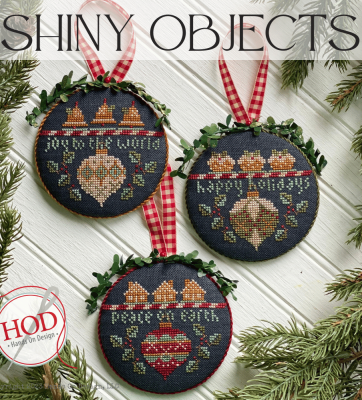 Shiny Objects Be Merry and Shine Bright Cross Stitch Pattern by Hands On Design