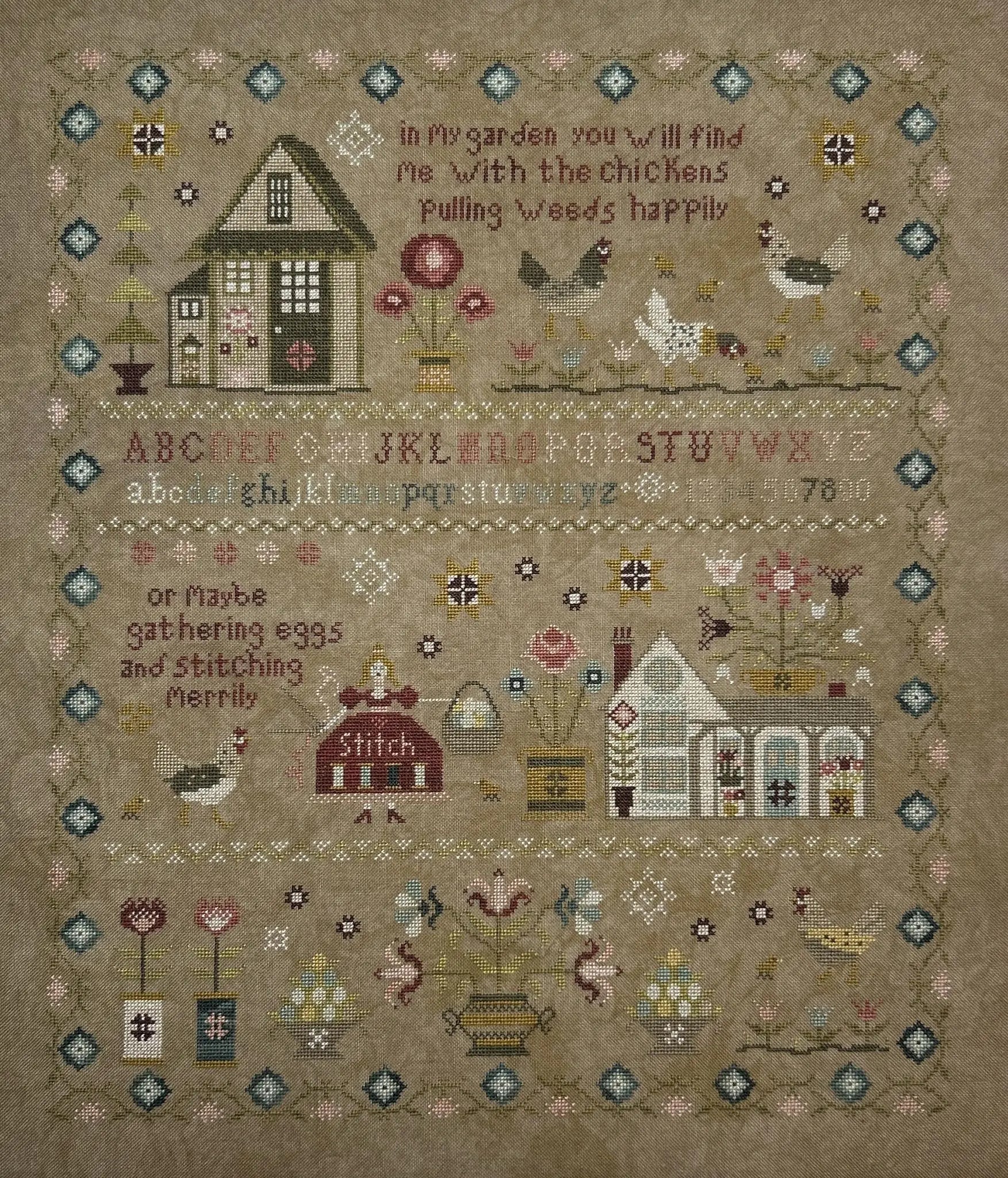Pansy Patch THE SIMPLE TRANQUILITY SAMPLER AND SMALLS Cross Stitch Pattern