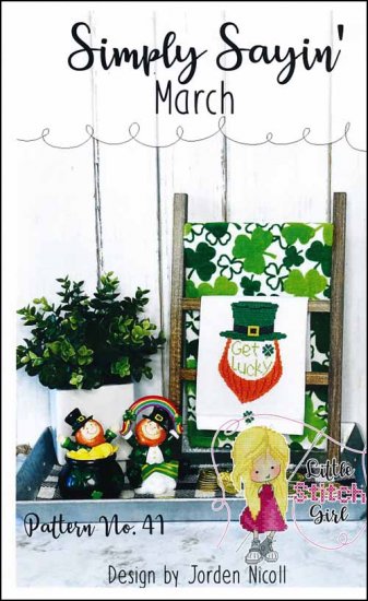 Simply Sayin' March Cross Stitch Pattern by Little Stitch Girl