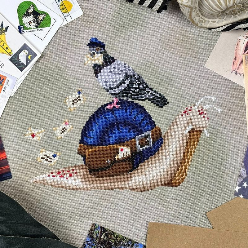 Stitch Crypt SNAIL MAIL Cross Stitch Pattern Nashville Market