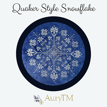 A Snowflake: Quaker Style Cross Stitch Pattern by AuryTM