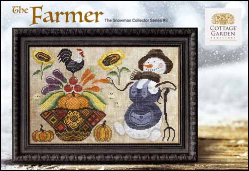 Snowman Collector Series 8: The Farmer Cross Stitch Pattern Cottage Garden Samplings
