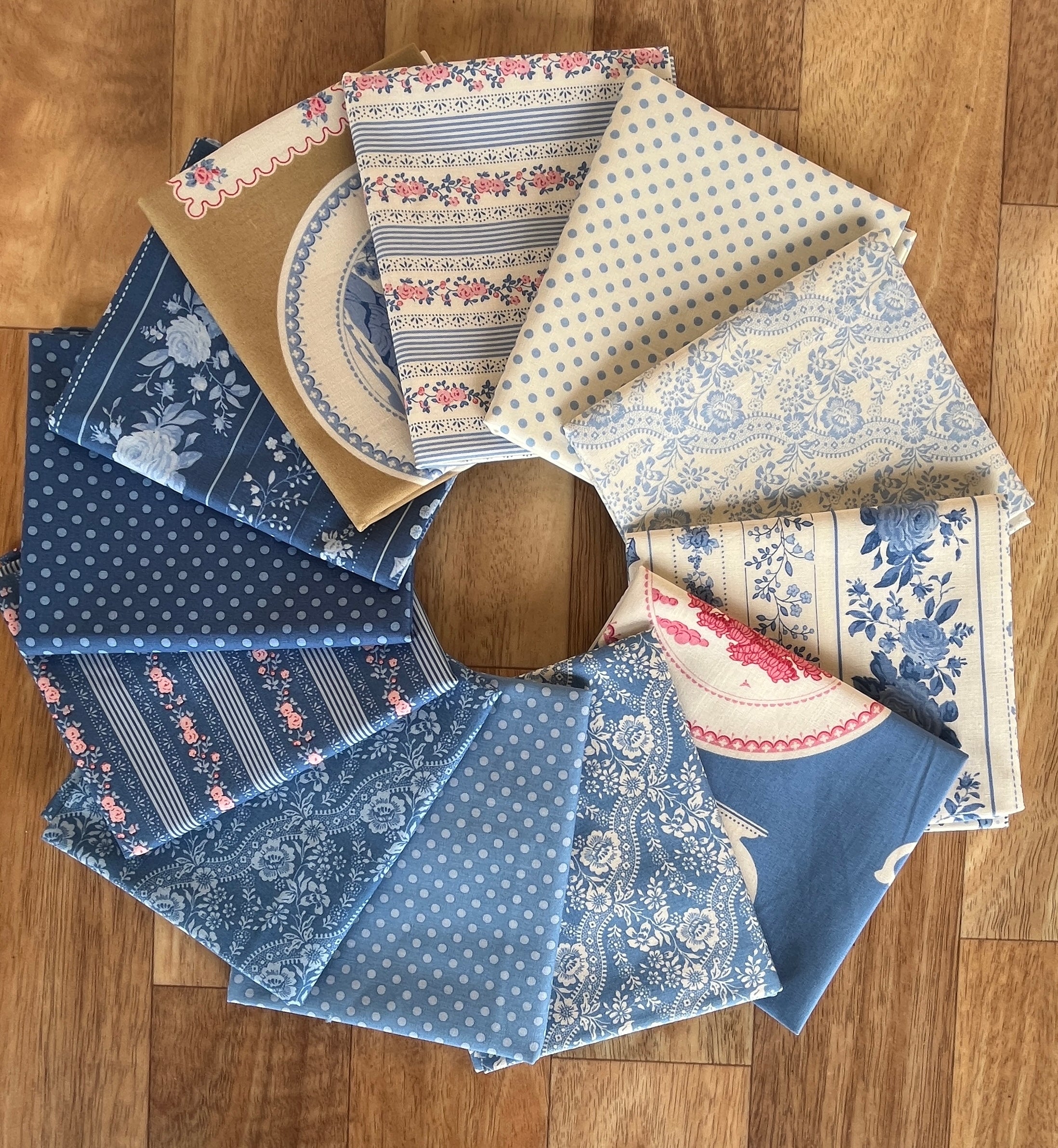 Something Blue Blenders & Extras Fat Quarter Bundle by Tilda