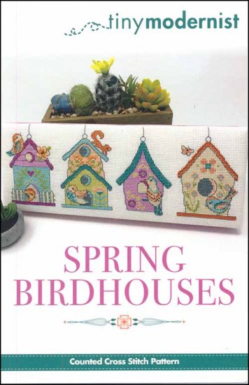 Spring Birdhouses Cross Stitch Pattern