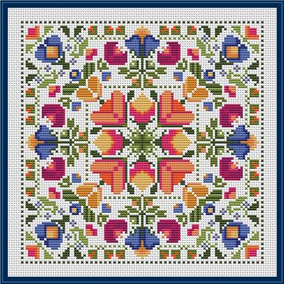 Spring Blooms Brightly Cross Stitch Pattern by CM Designs