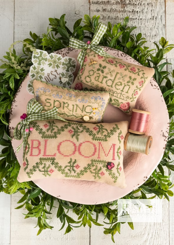 Spring Cartouches | Cross Stitch Pattern by Erica Michaels