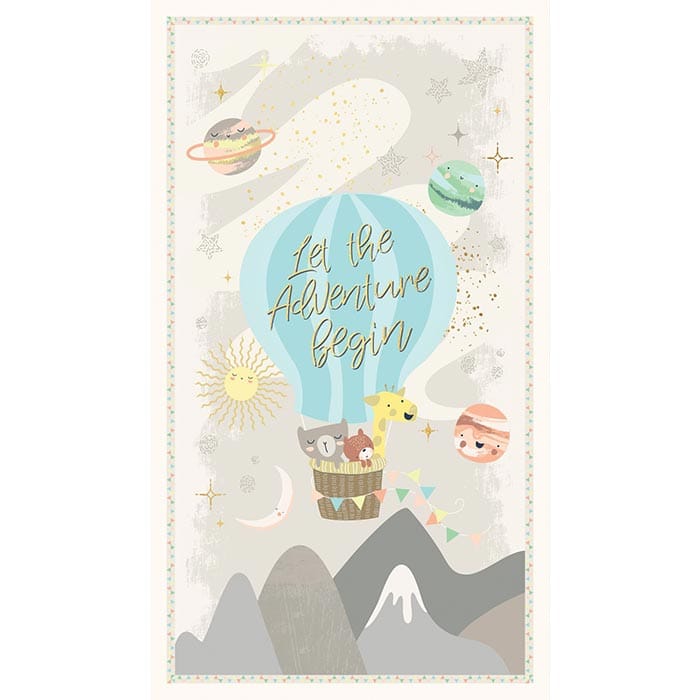 Star Bright Fabric Panel Bright Grey