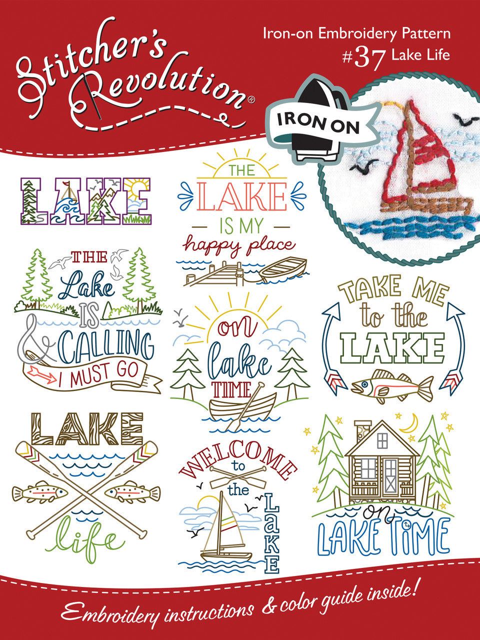 SR37 Lake Life – Stitcher’s RevolutionHand Stitch Embroidery Transfer Pattern
