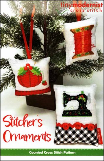 Stitcher's Ornaments Cross Stitch Pattern by Tiny Modernist