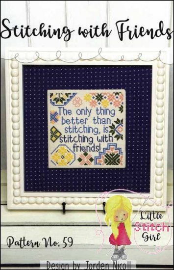 Stitching With Friends Cross Stitch Pattern by Little Stitch Girl