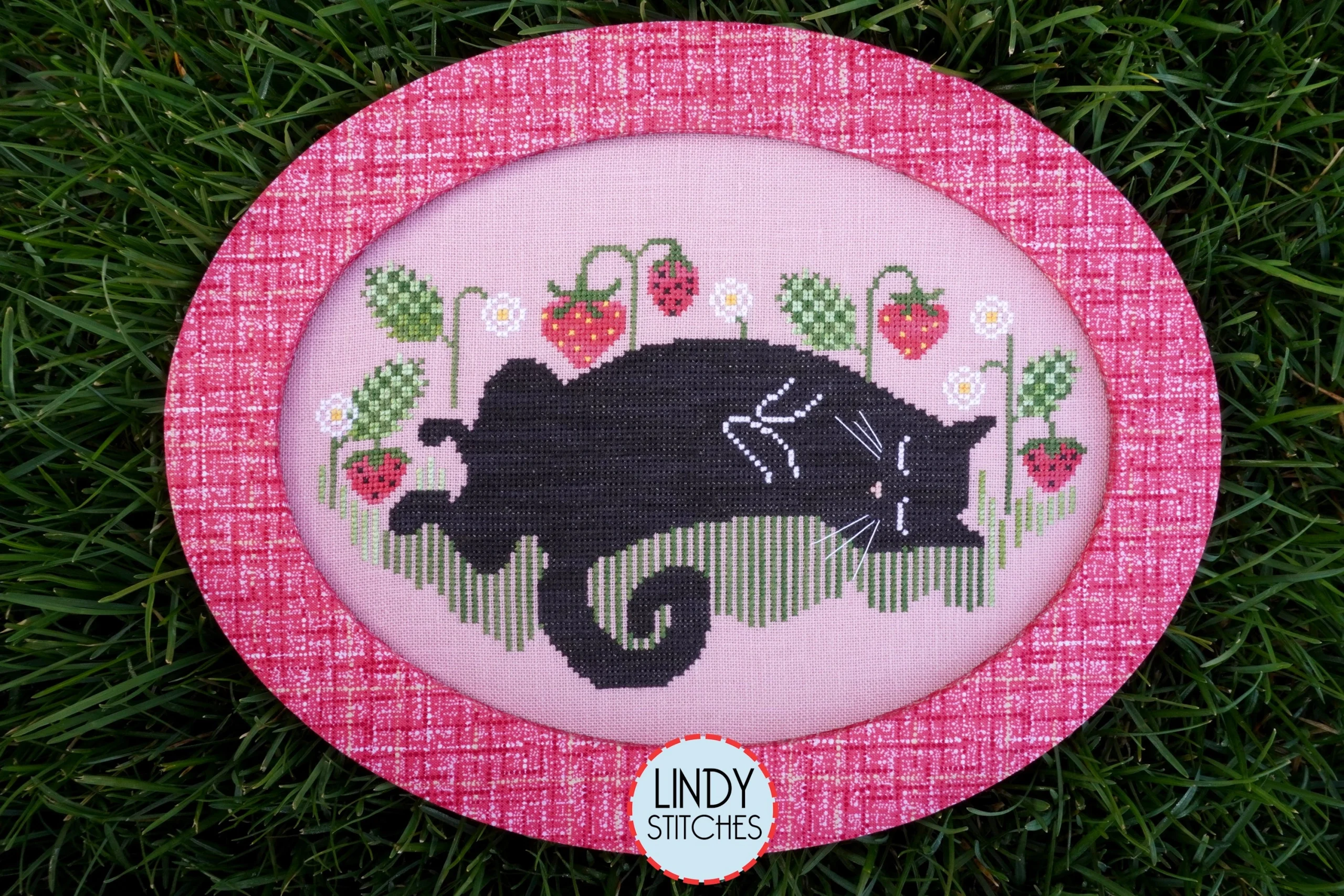 Strawberry Naps Cross Stitch Pattern by Lindy Stitches