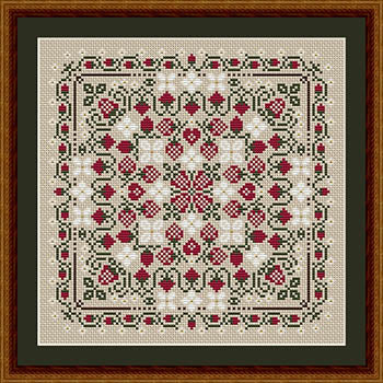 Strawberry Patch Cross Stitch Pattern by Happiness Is HeartMade