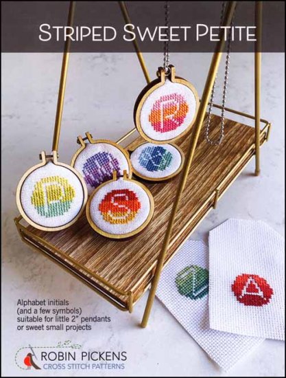 Striped Sweet Petite Cross Stitch Pattern by Robin Pickens