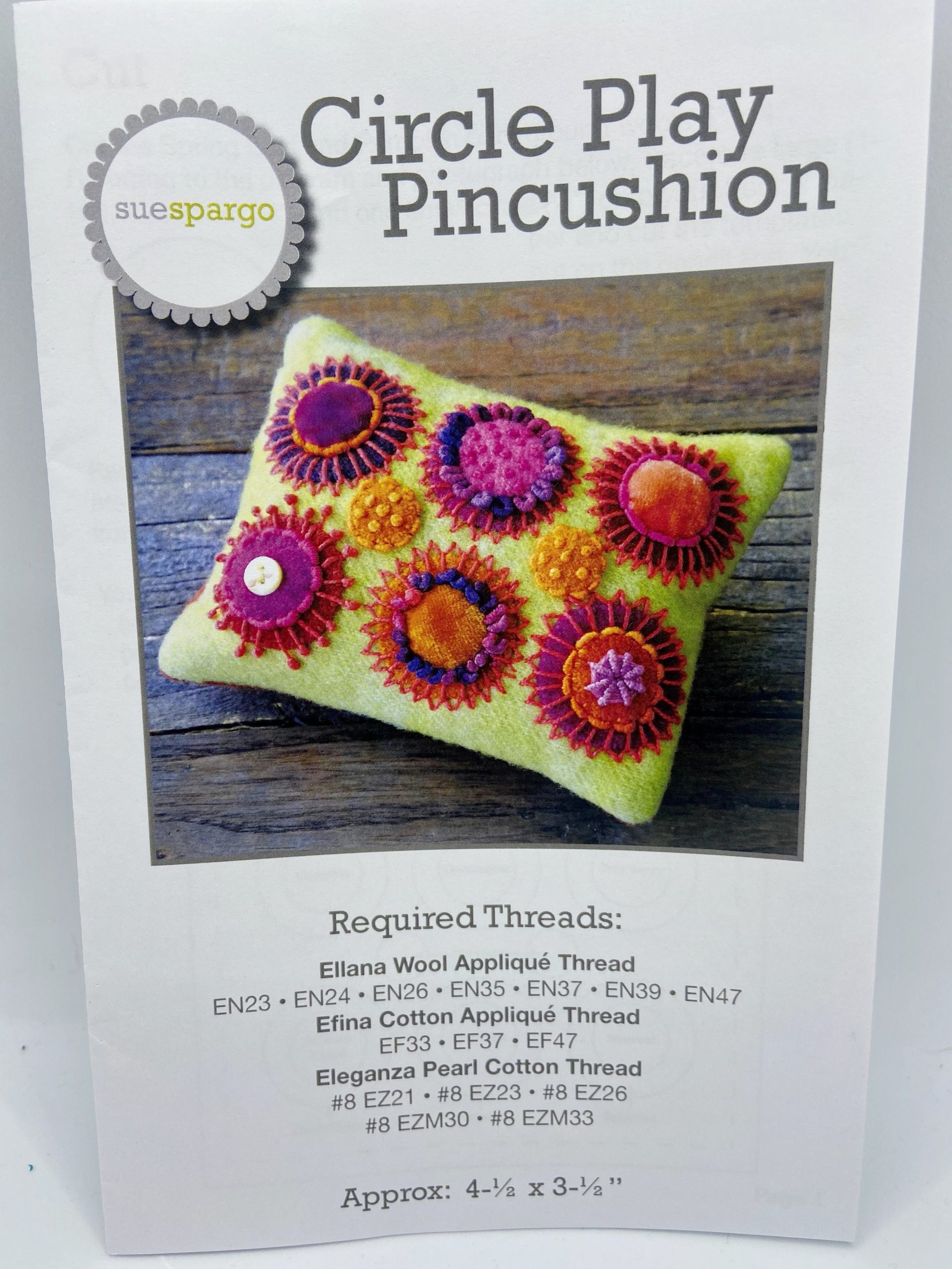 Circle Play Pincushion KIT by Sue Spargo