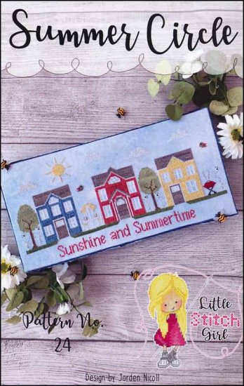Summer Circle Cross Stitch Pattern by Little Stitch Girl