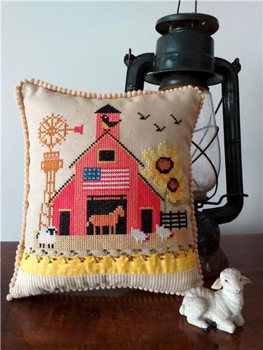 Sunflower Farm Cross Stitch Pattern by Twin Peak Primitives