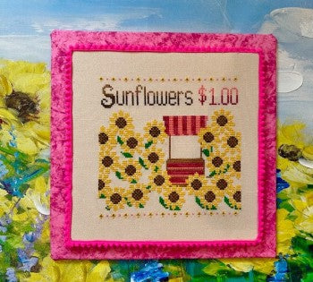Sunflower Sunshine Cross Stitch Pattern by Pickle Barrel Designs