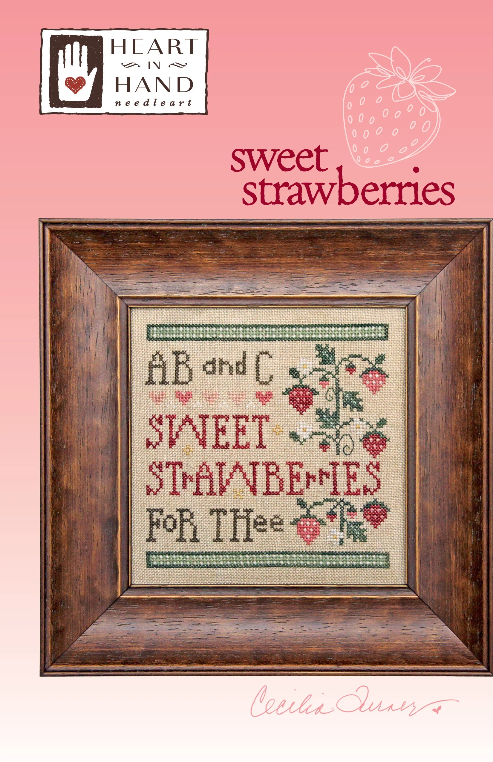 Sweet Strawberries Cross Stitch pattern by Heart in Hand