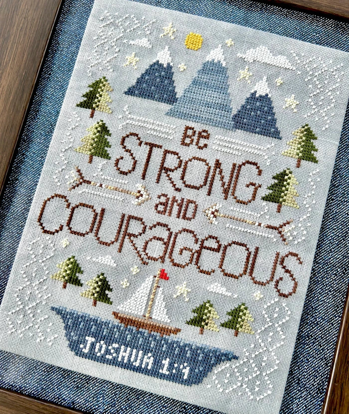 Sweet Wing Studio Strong and Courageous Cross Stitch Pattern