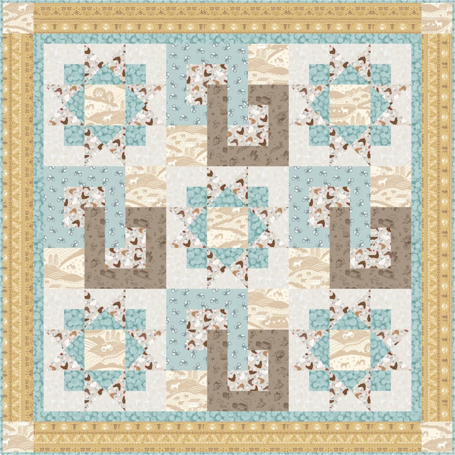 Country Croft Table Topper #1 Quilt Kit