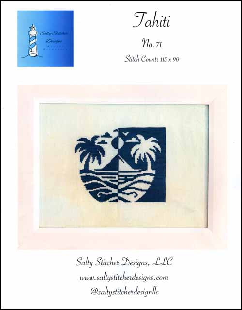 Tahiti Cross Stitch Pattern by Salty Stitcher Designs