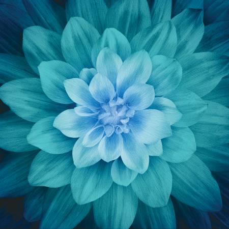 Dream Big Flower Teal Panel 43" x 43"