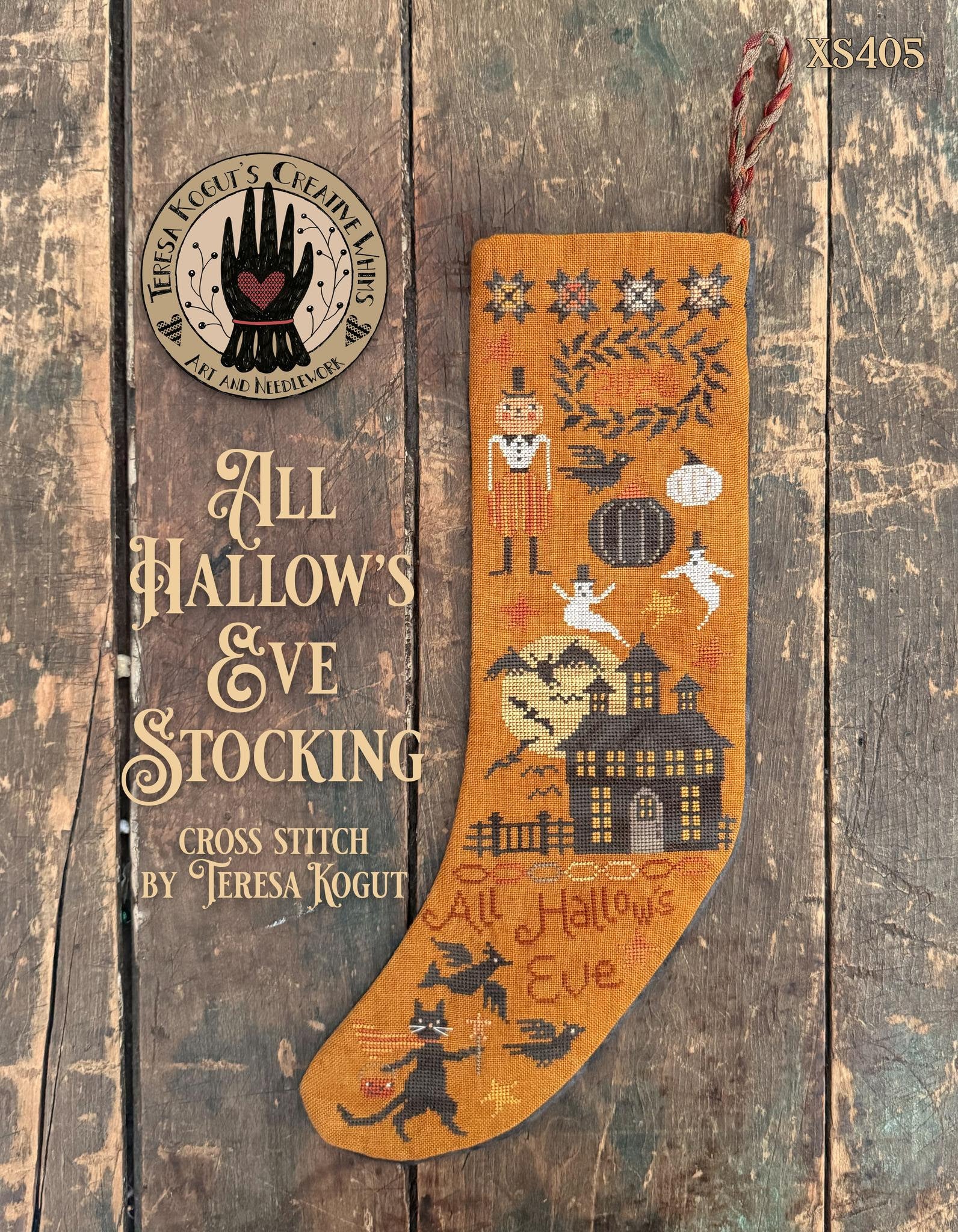 Teresa Kogut ALL HOLLOW's EVE STOCKING Cross Stitch Pattern