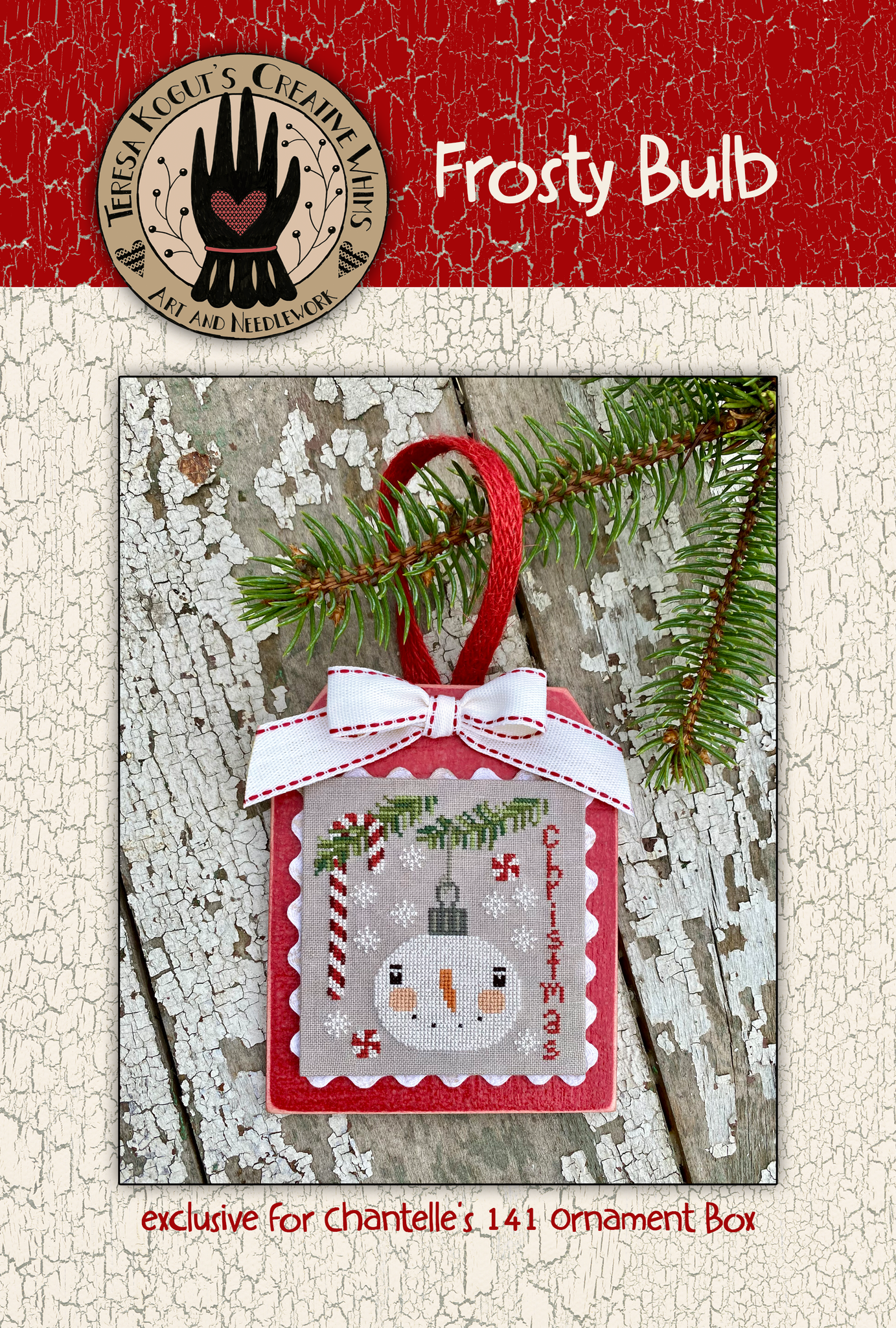 Frosty Bulb Teresa Kogut Cross Stitch Pattern