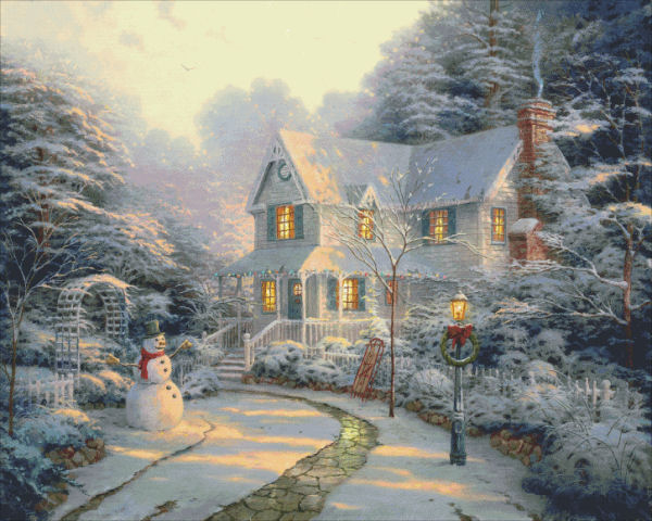 The Night Before Christmas FULL COVERAGE Cross Stitch Pattern by Heaven and Earth Designs