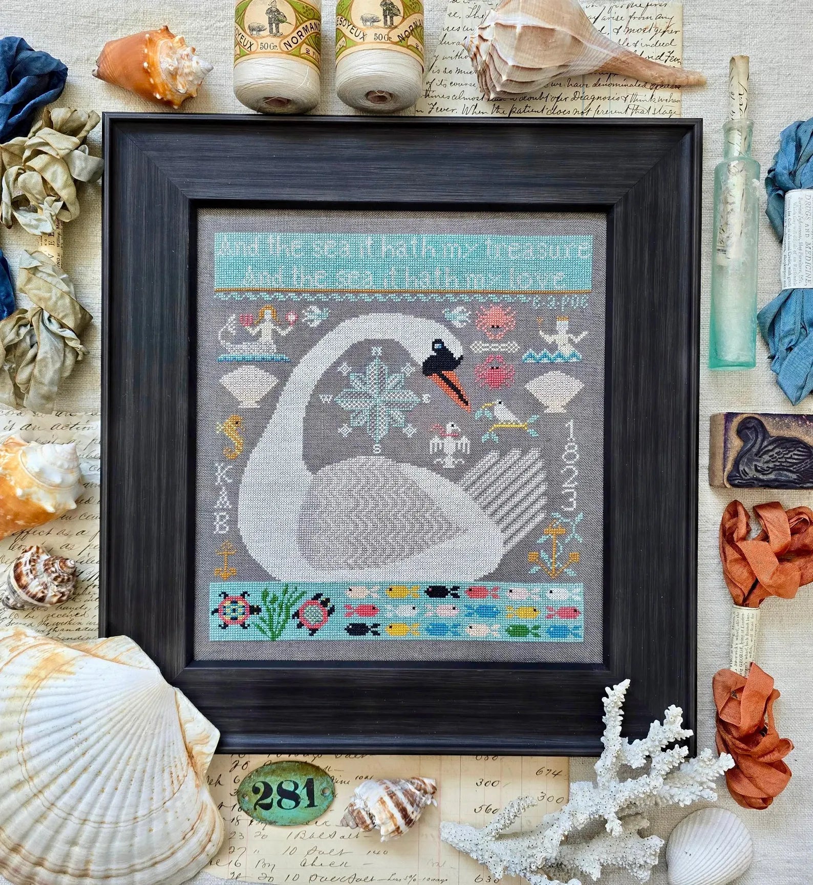 The Sea Hath My Love Cross Stitch Pattern by Kathy Barrick
