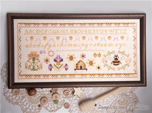 The Beehive Sampler Cross Stitch Pattern by Samplers and Primitives