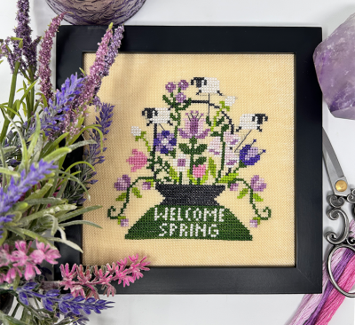 The Sheep Basket Cross Stitch Pattern by Tiny Modernist