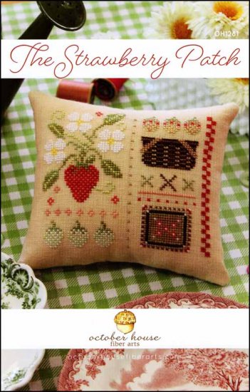 The Strawberry Patch Cross Stitch Pattern by October House Fiber Arts