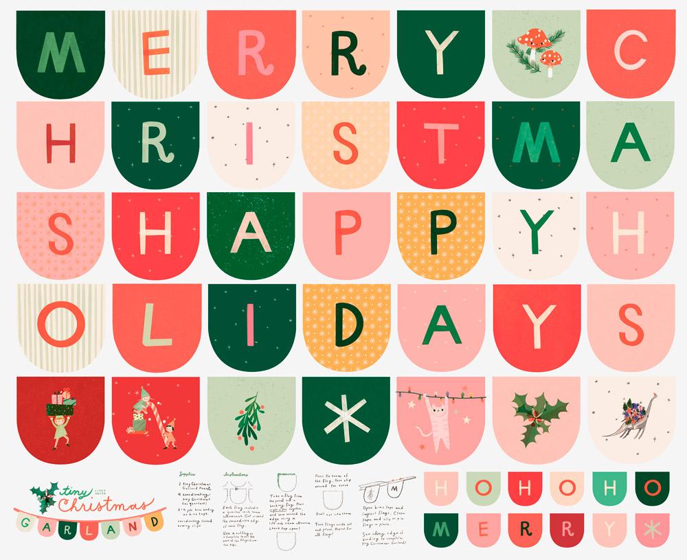 Tiny Christmas Panel by Lizzie House for Moda Fabrics